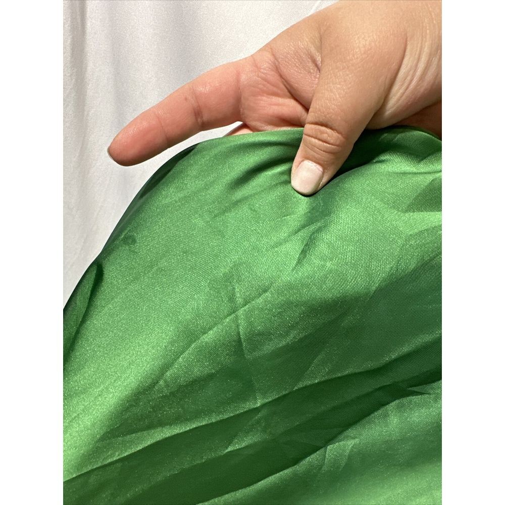 NWD $398 Mac Duggal [ 14 ] Pleated One‎ Shoulder Chiffon Gown Green #G1782 - Picture 16 of 16